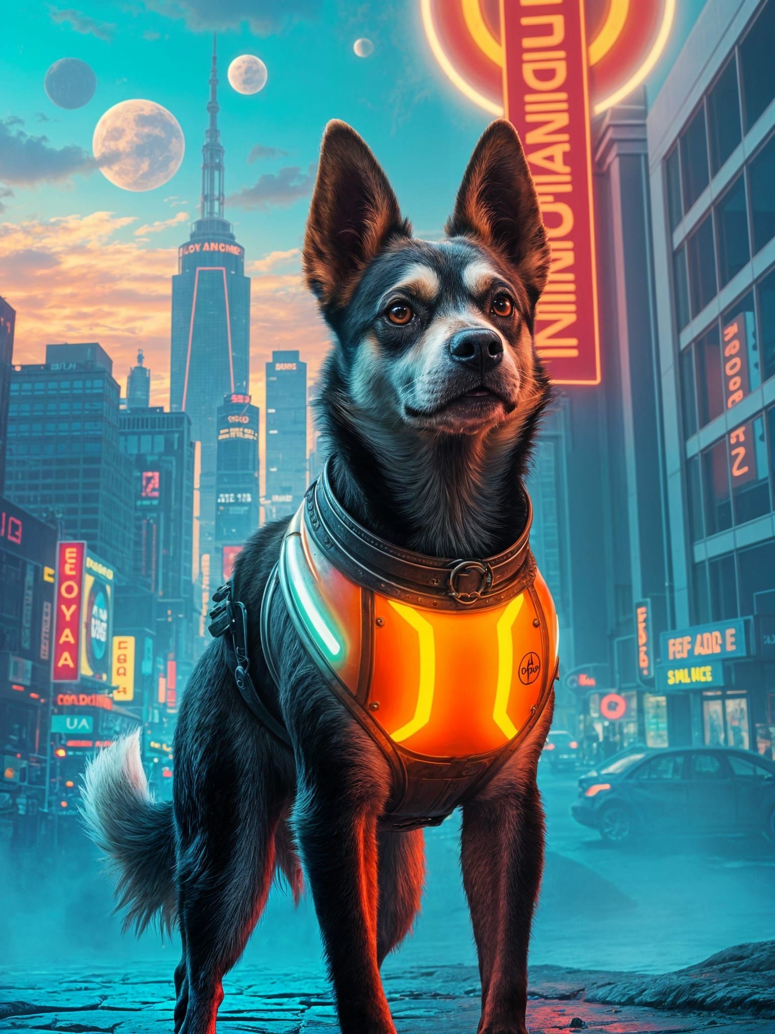 Atomic Dog: AI Generated Digital Art