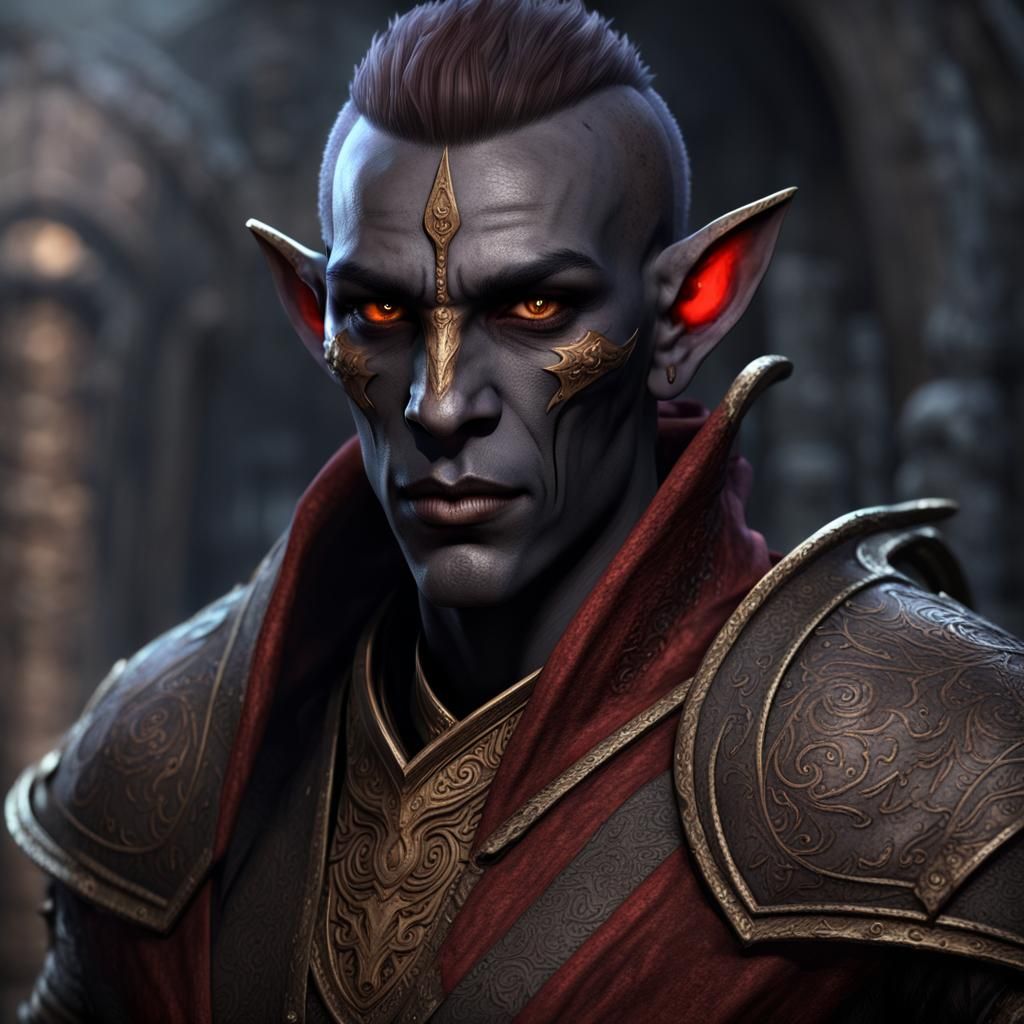 Dark Elf Alchemist Concept Art in 8k