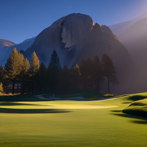Yosemite Golf Course: Hyperdetailed Concept Art