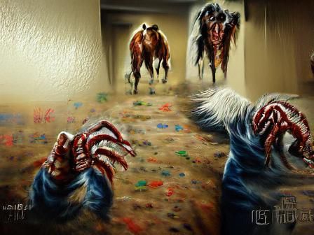 Poltergeist Stampede: Detailed Horror Art