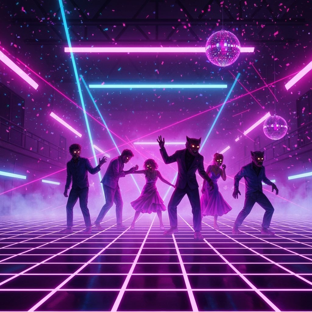 Neon 80s Prom: Zombies & Werewolves Under Laser Lights
