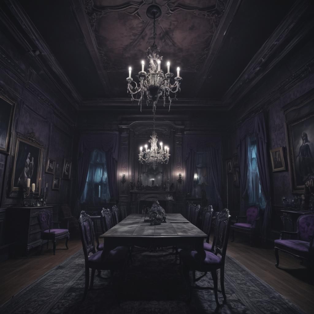 A haunted house interior