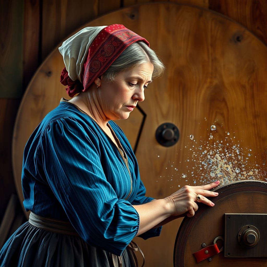 Tabitha Babbitt, a Shaker Inventor in Hyperrealistic Color