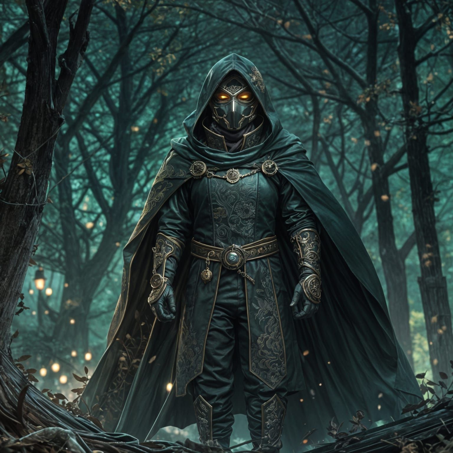 Maskef Mouse Assassin, Metallic Blue, Japanese Hanafuda Card...