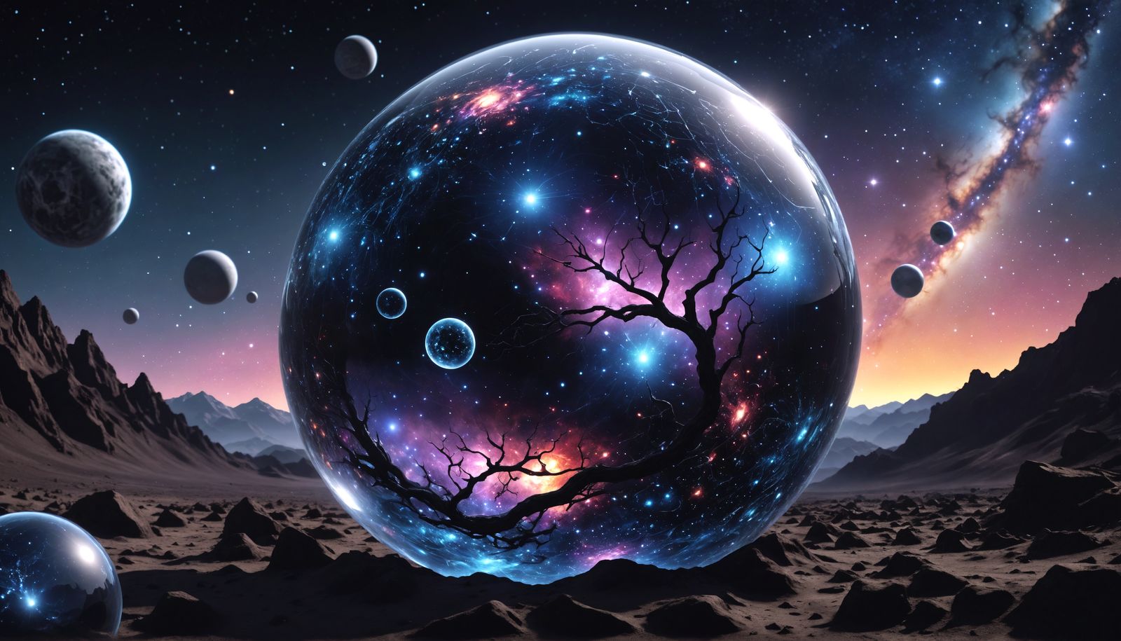 Cosmic Sphere of Life Forms in 3D