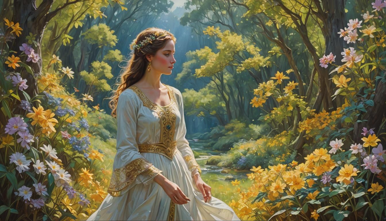 Radiant Exquisite Oil Painting