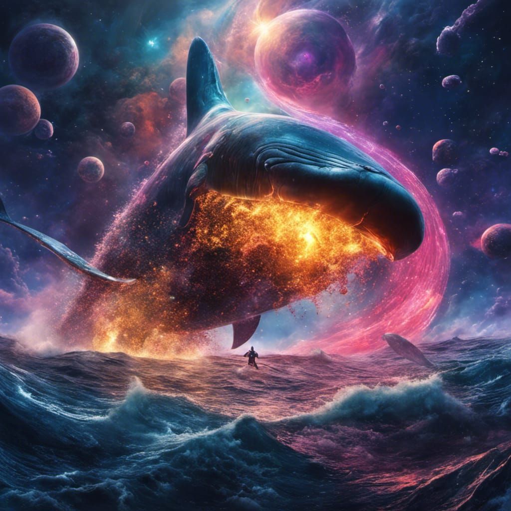 Space Whaling Crew Captures Celestial Whale