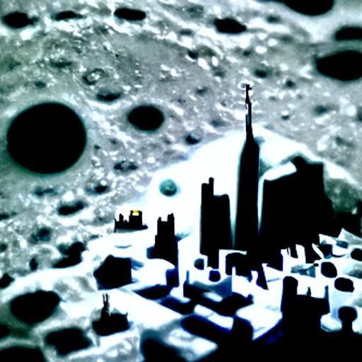Futuristic City on the Moon