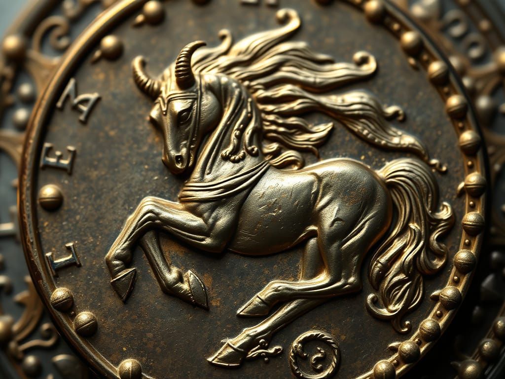 Coin With A Horned Horse