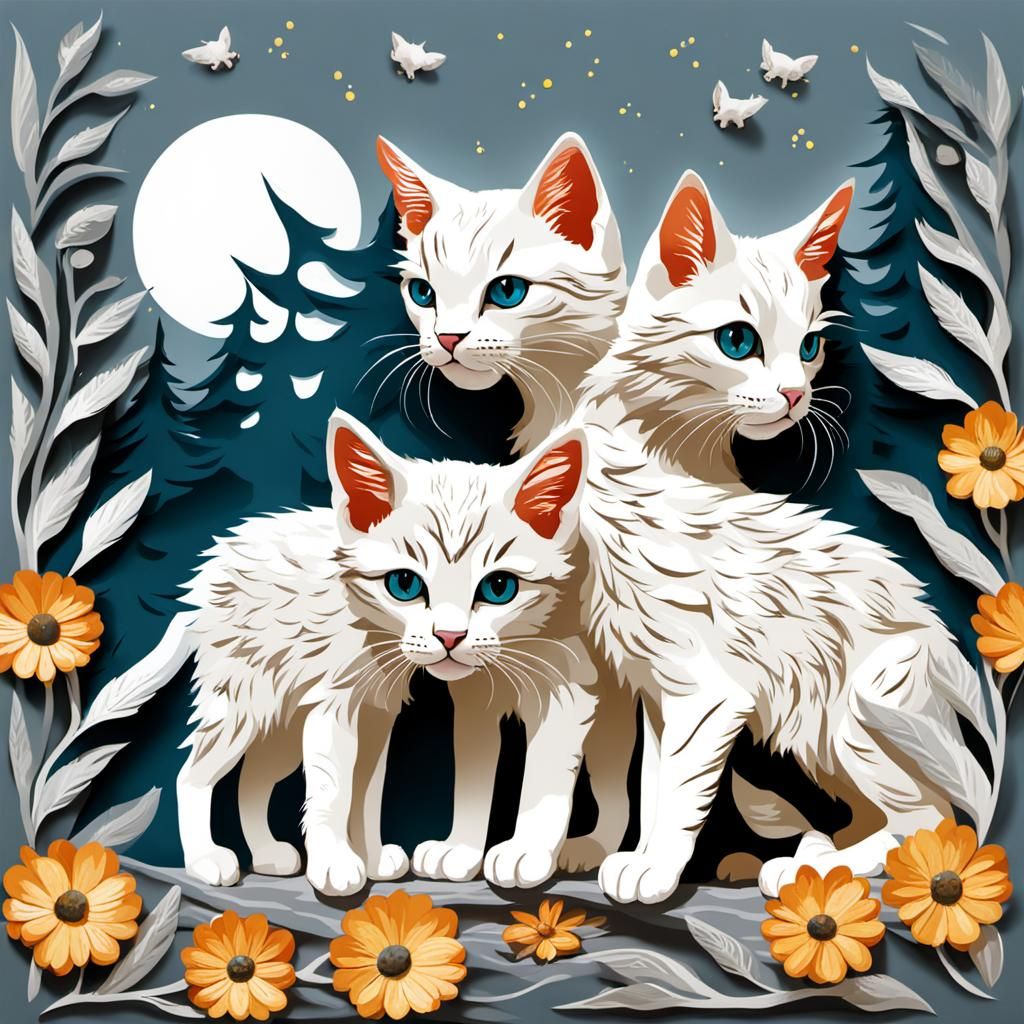 Image of Three Cute Kittens