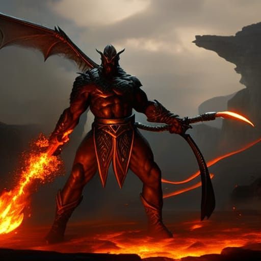 Balrog of Moria in Dark Fantasy Concept Art