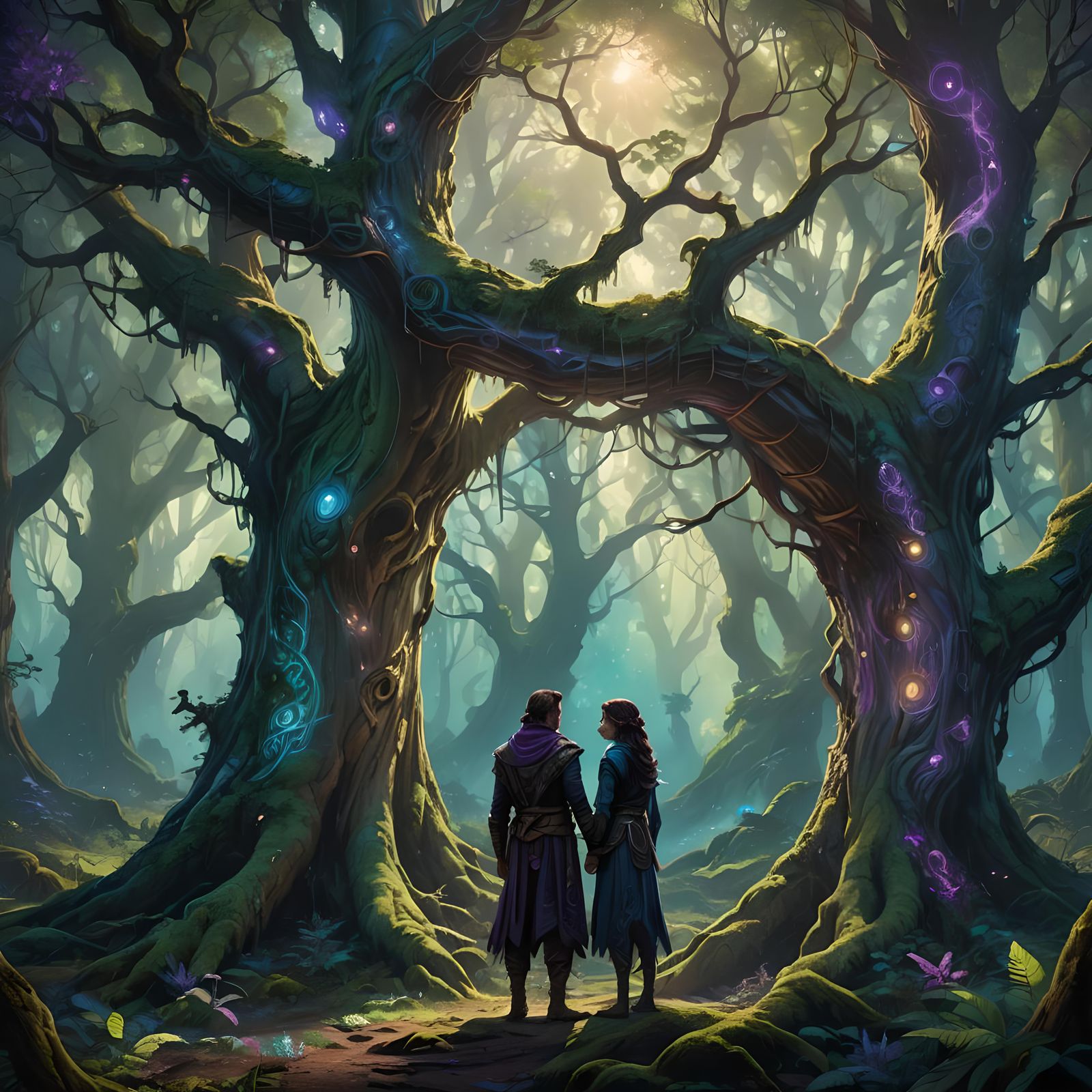 Fantastical Midnight Love Concept Art in 8K