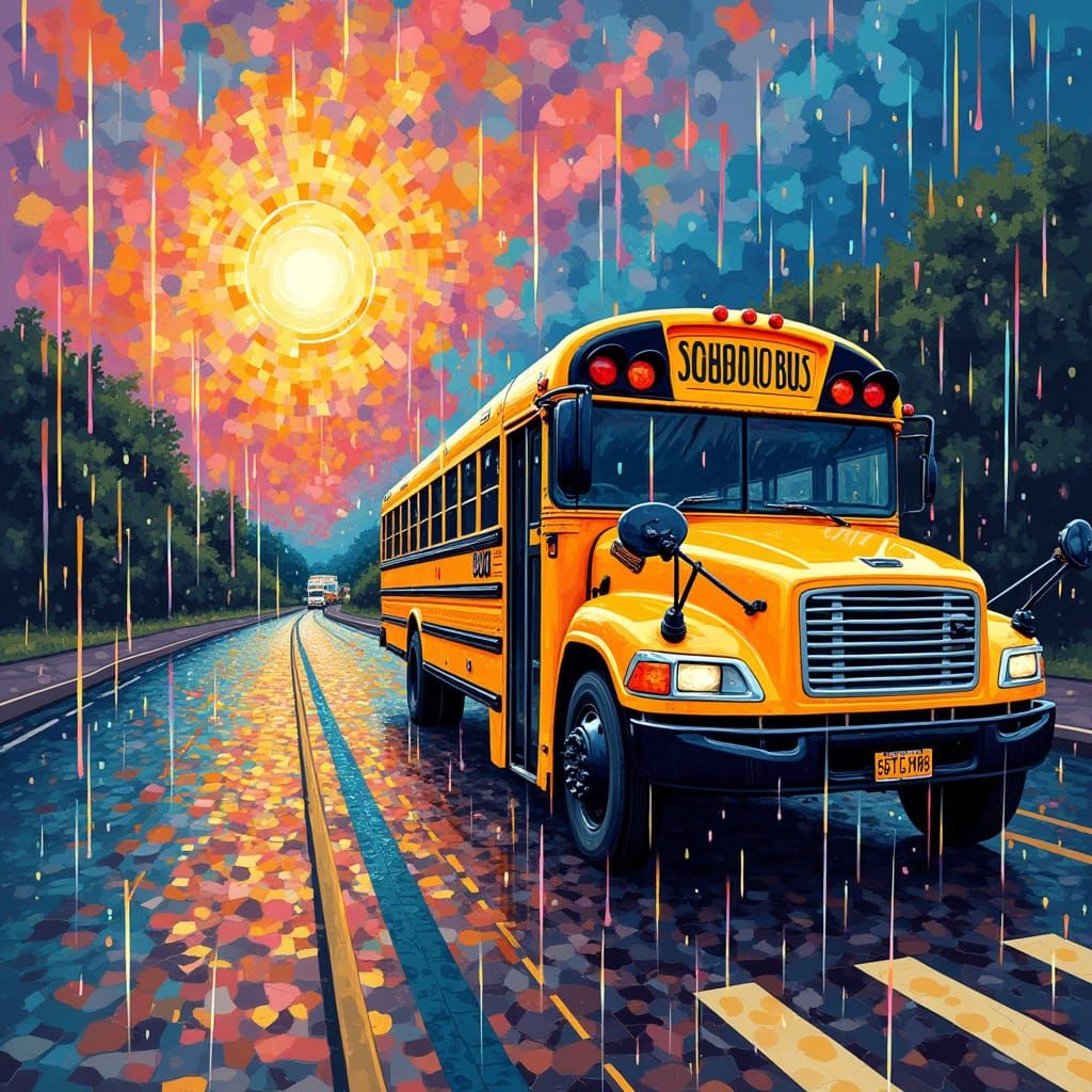 The wheels on the bus go .... on the wrong side of the road?