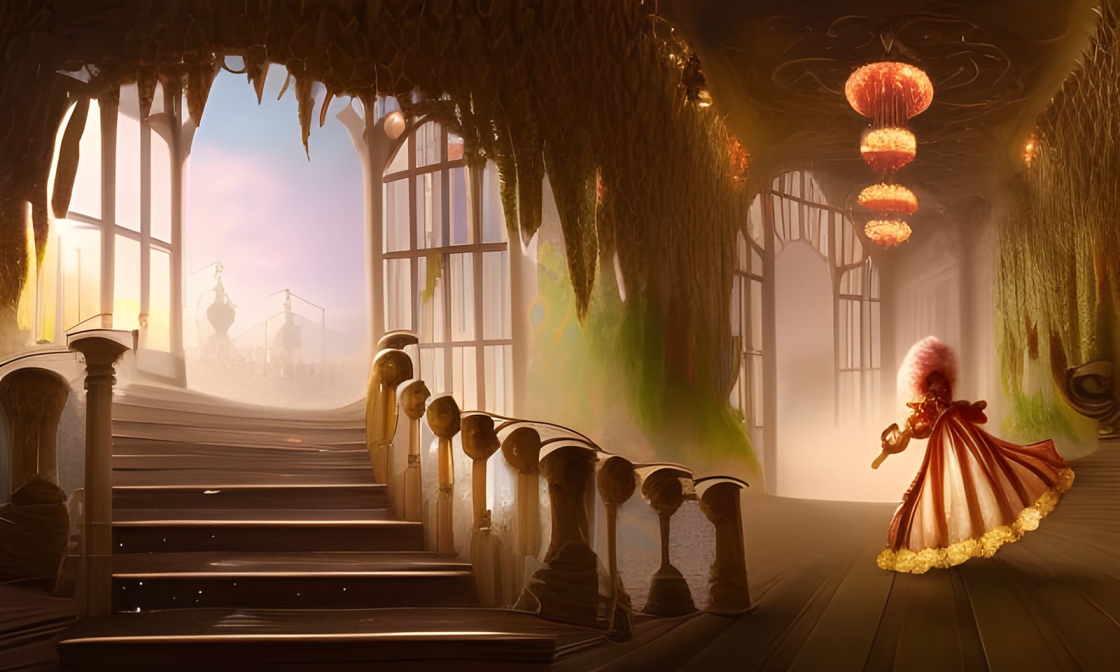 Candy Queen Descends Glass Sugar Staircase