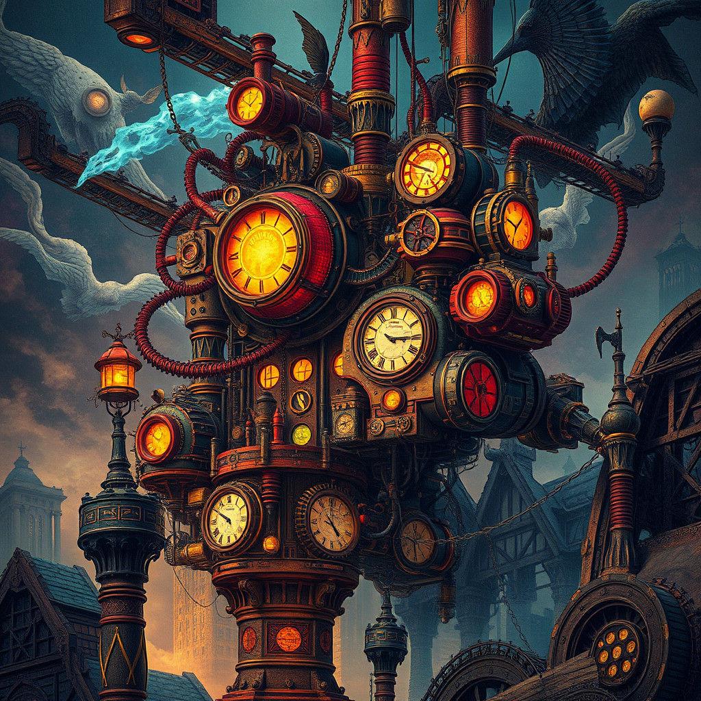 Steampunk Fantasy Art in Vivid Vintage Style