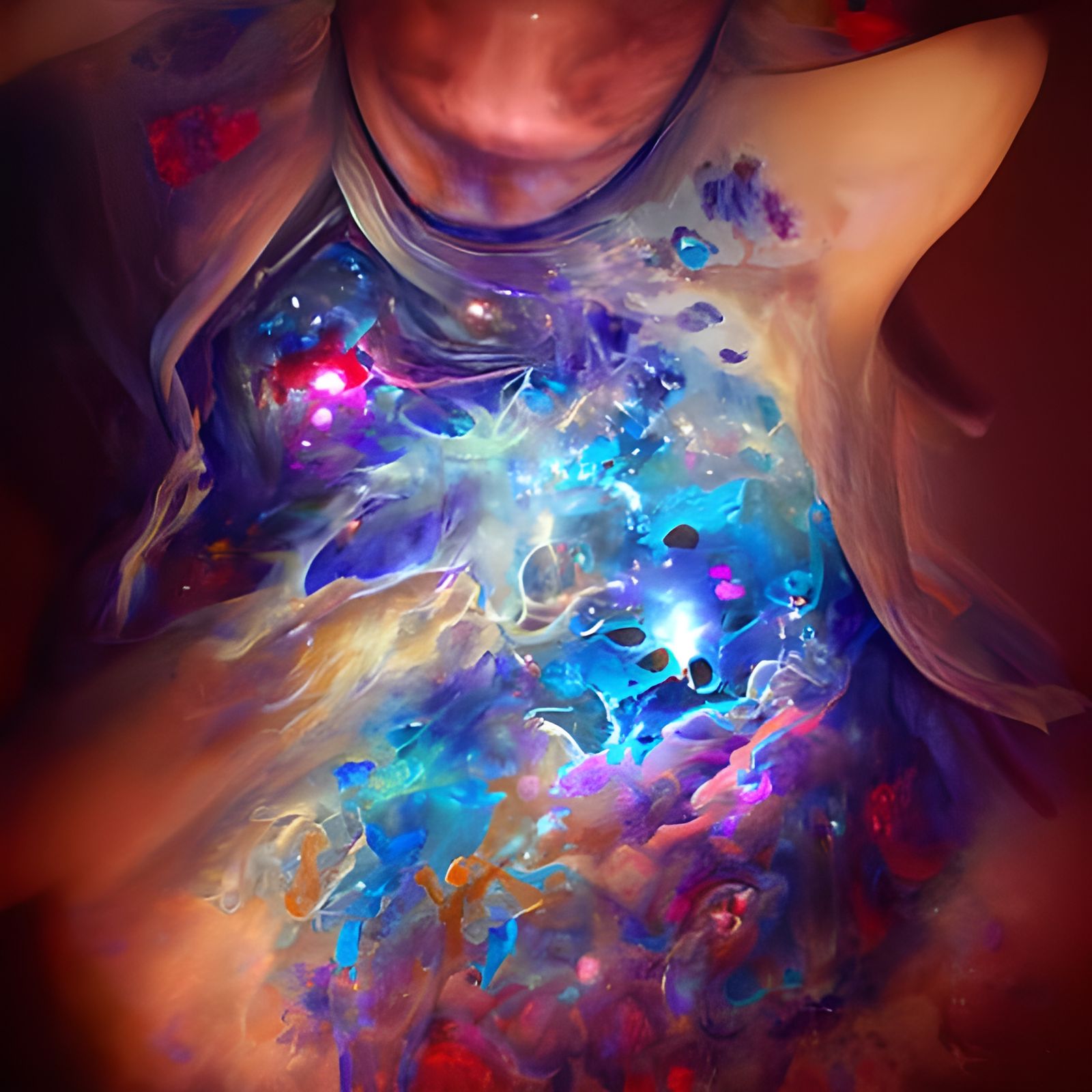 Nebula expanding from my chest, magical
