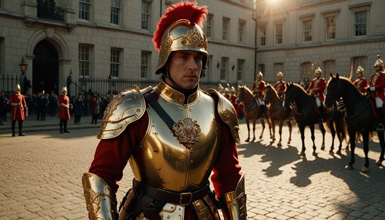 Royal Horse Guards in London: Hyper-Realistic Digital Art