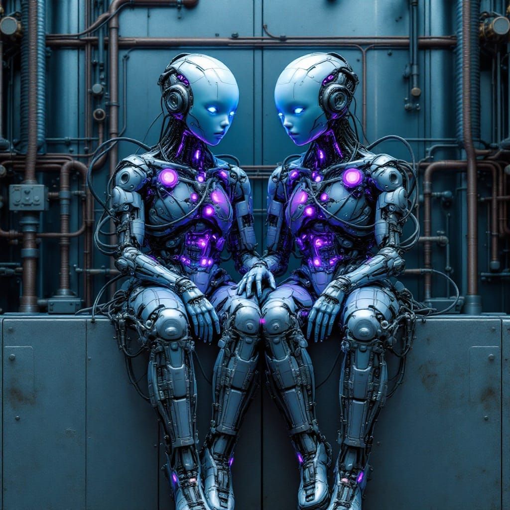 Cyborg Siamese Twins Inspired by H.R. Giger and Ian McQue