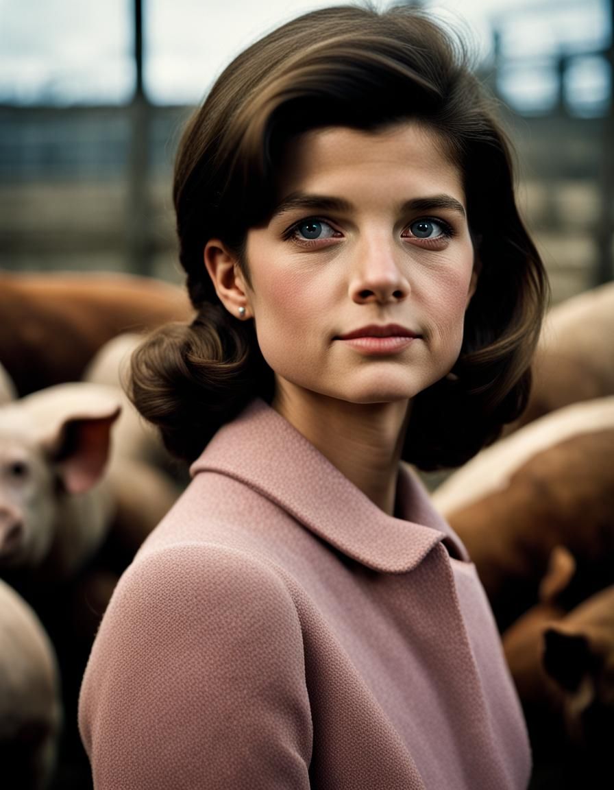 Jackie Kennedy Portrait in Pig Pen, Professional Photography