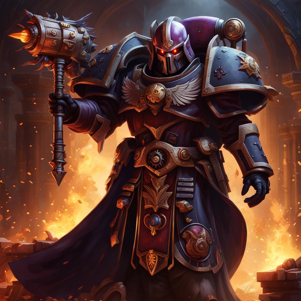 Warhammer 40k Psyker in Detailed Fantasy Art