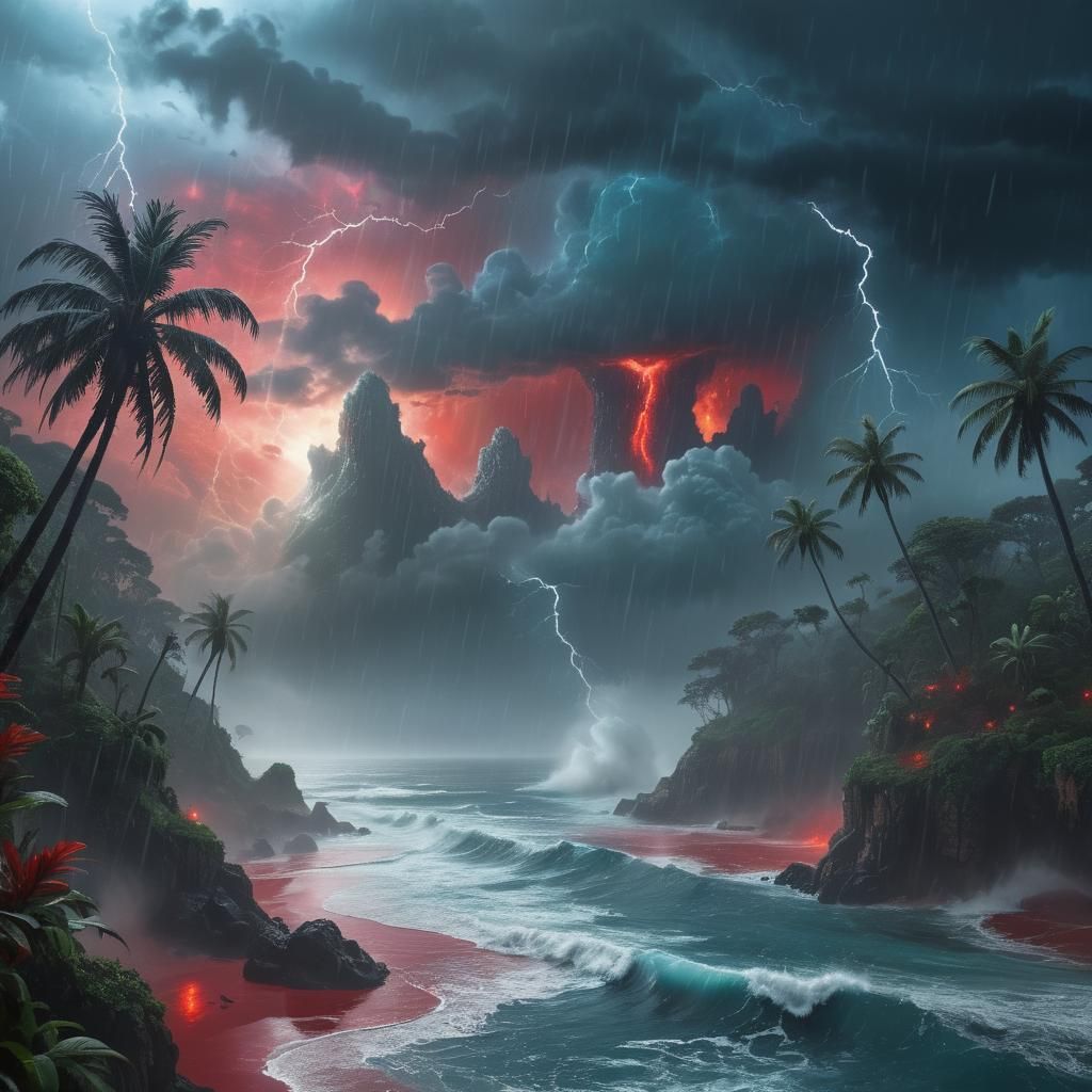 Ethereal Galactic Jungle with Raging Specters