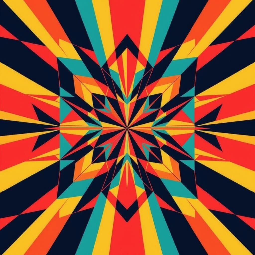 Vibrant Geometric Pop Art Pattern Design