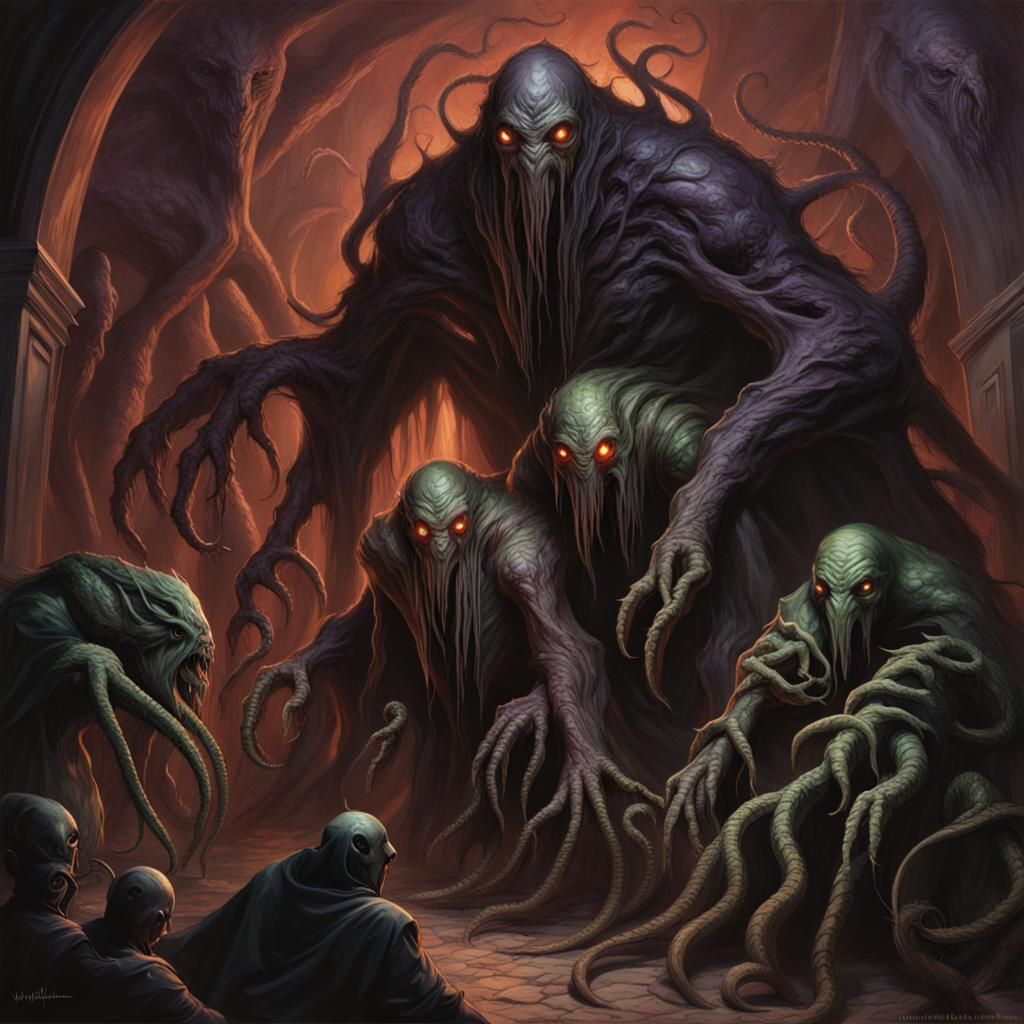 Dark Lovecraftian Abominations in Shadow