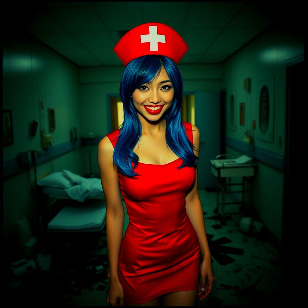 Mysterious Nurse in a Blood-Splattered Clinic