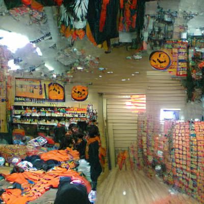 Spooky Halloween Store Filled With Costumes