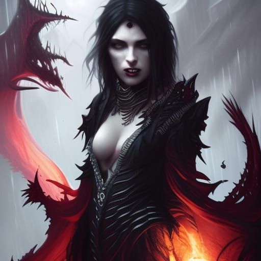 Surreal Dark Fantasy Vampire Masterpiece in Deep Color