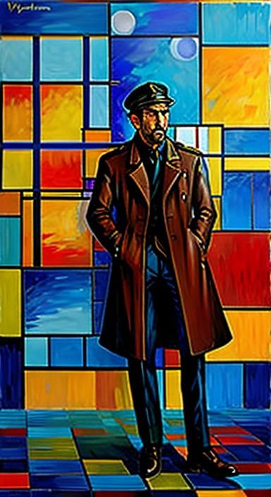 Psychedelic Blend: Van Gogh Meets Mondrian