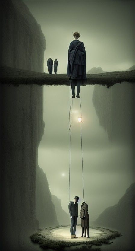 Cinematic 3D Rendering of a Watched Person