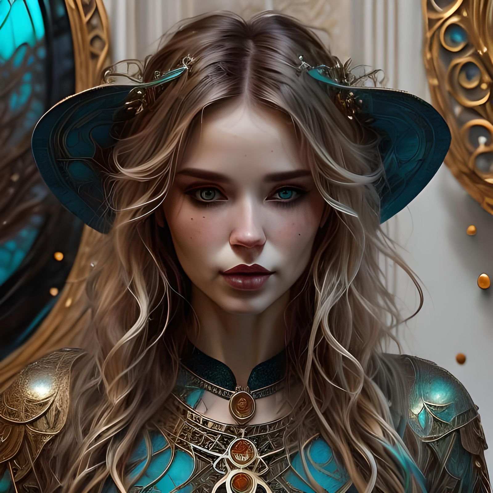 Ethereal Beauty in Turquoise: A Razumovskaya-Inspired Portra...