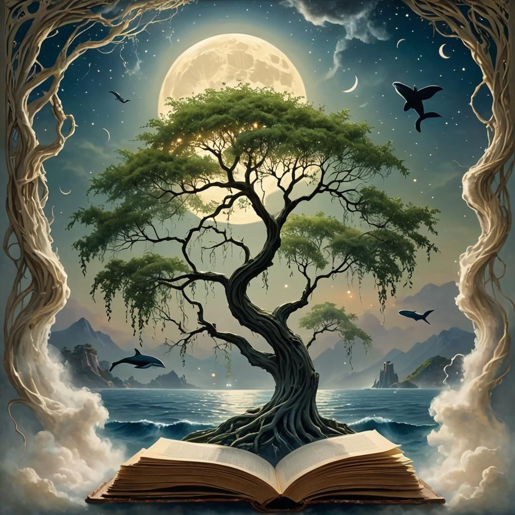 Willow Tree Book With Whale Silhouette