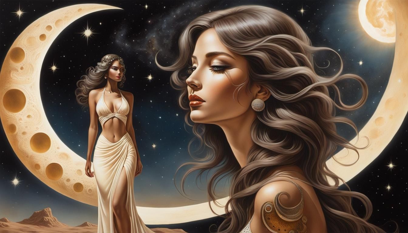 Bild: Die griechischen Göttin des Mondes Selene. (6)