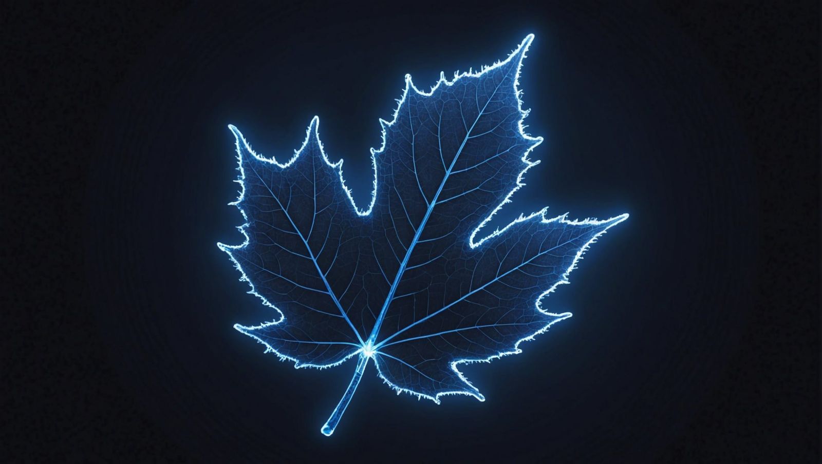 Blue Aura of Broken Leaf in Kirlian Photography