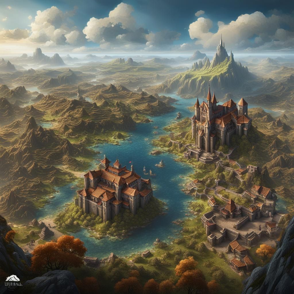 Eldoria: A Fantastical Land in Detailed Matte Painting