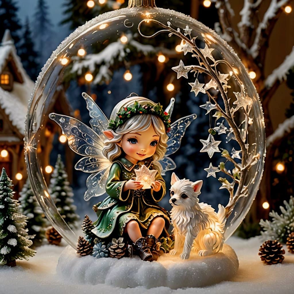 Surreal Christmas Scene in Whimsical Candyland Style