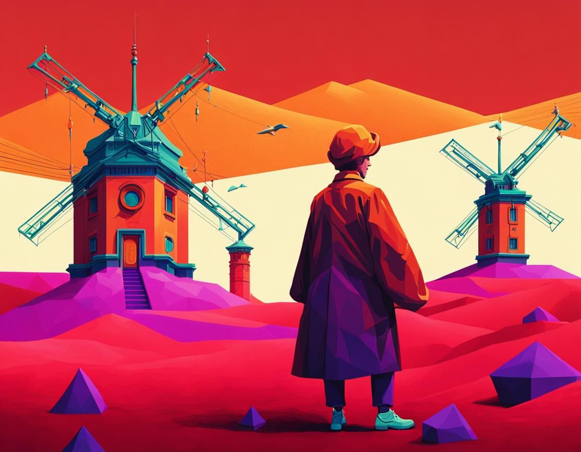 Wes Anderson Scene in Art Nouveau Style