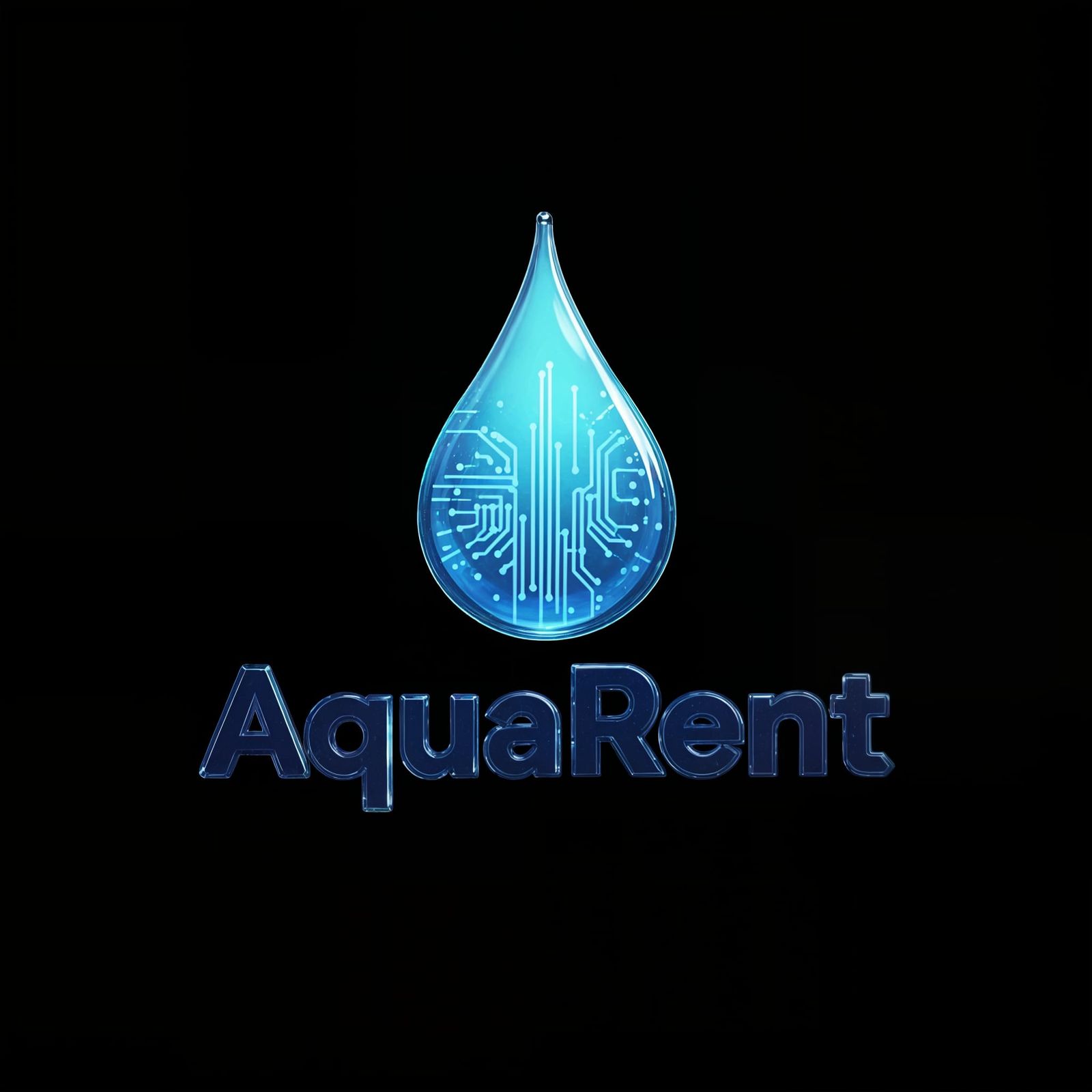 Modern Minimalist Logo for AquaRent Water Company