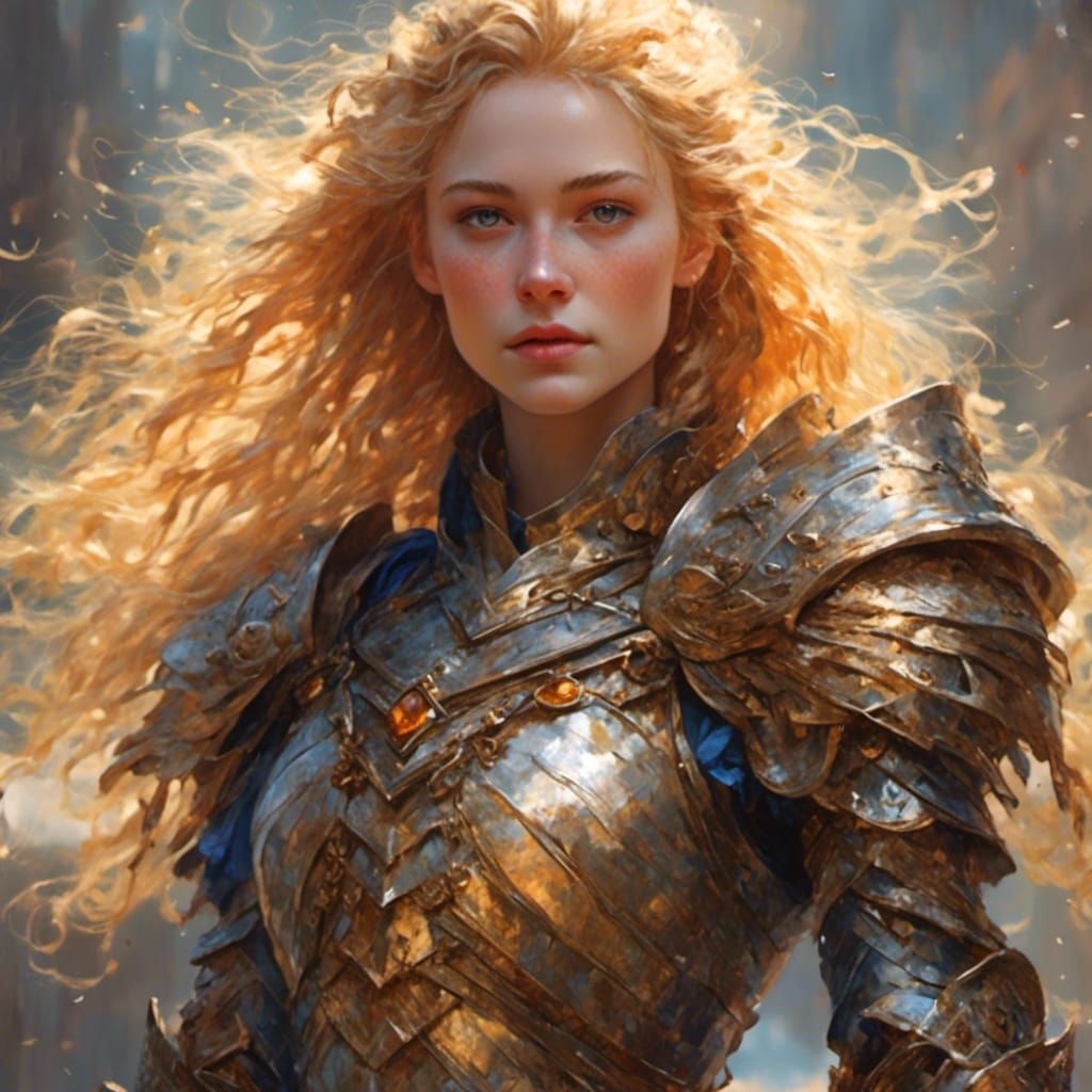 Female Cleric Portrait in Detailed Matte Painting Style