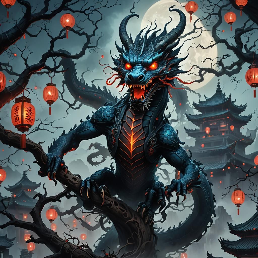 Lovecraftian Dragon Rises from Temple Ruins