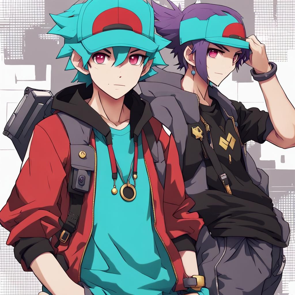 Anime Pokemon Trainer in Techwear Style