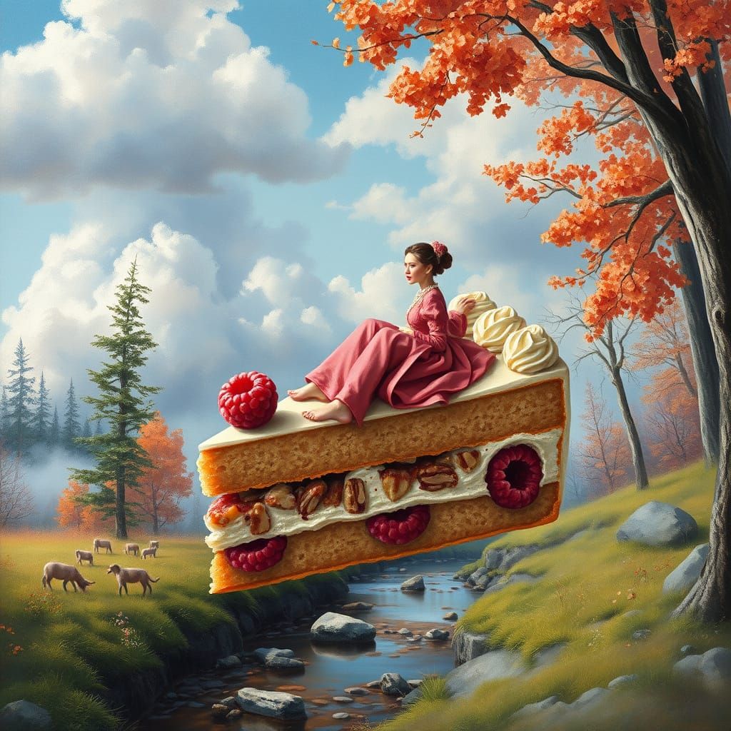 Fashionista Cake in 18th Century Cloudscape