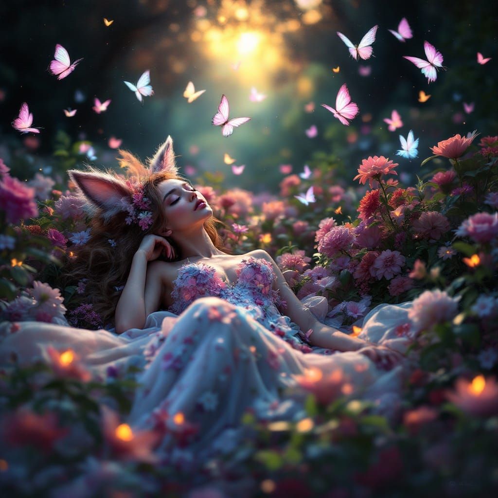 Fantasy Forest Dreamer in Hyperrealistic Style