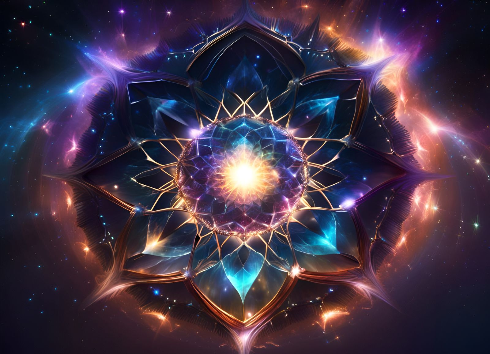 Crystal Dreamcatcher: Space Nebula in Ethereal Style