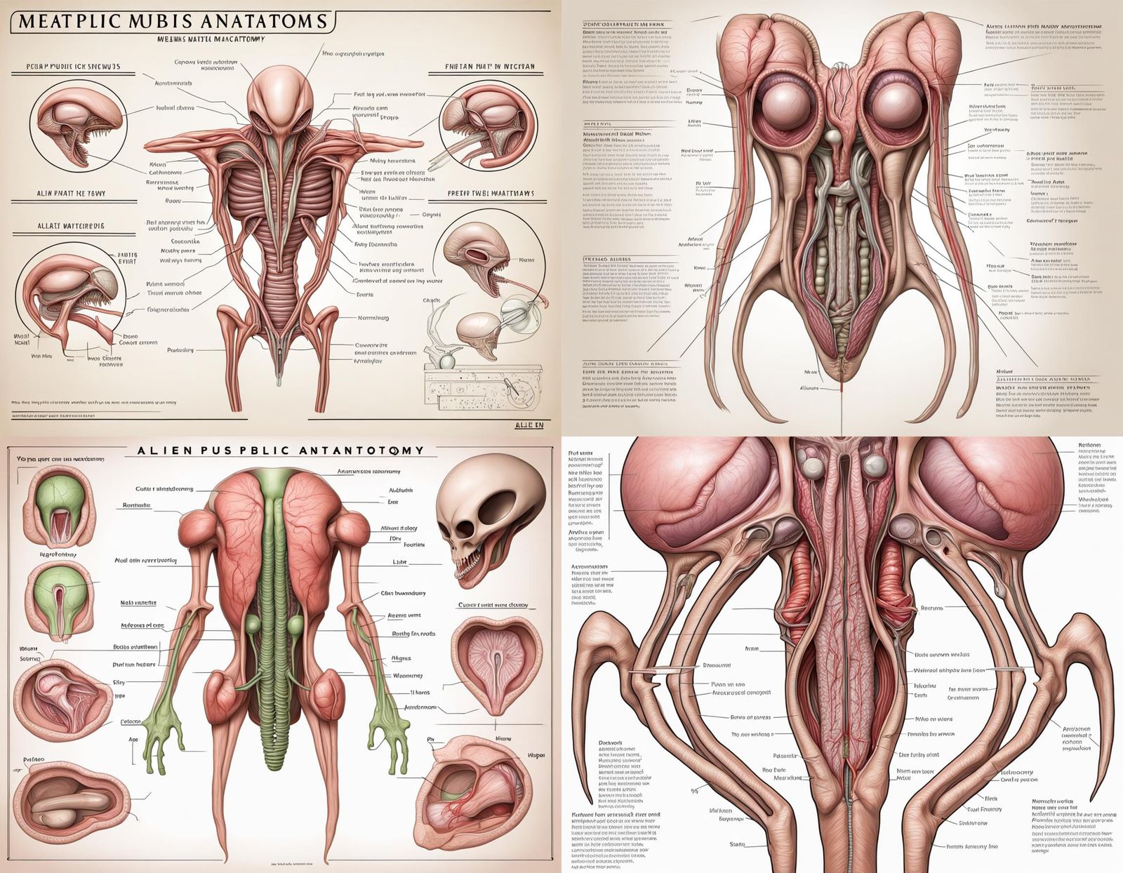 Alien Anatomy: Pubic Region and Meatus Diagram