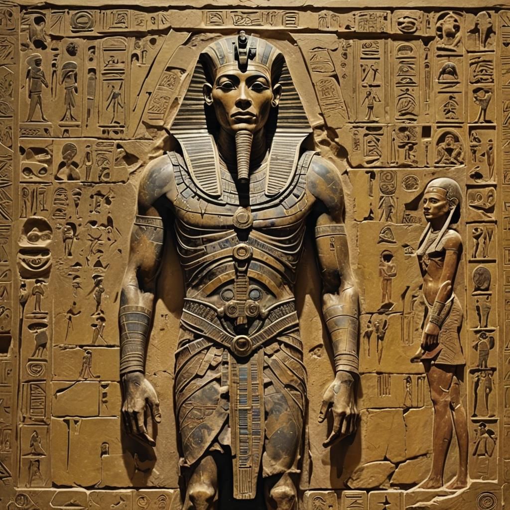 Cyberpunk Mummy Awakens in Ancient Tomb