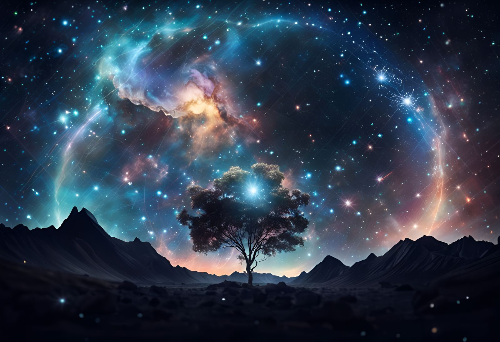 Spectacular Stars and Nebula in Mystic Realm