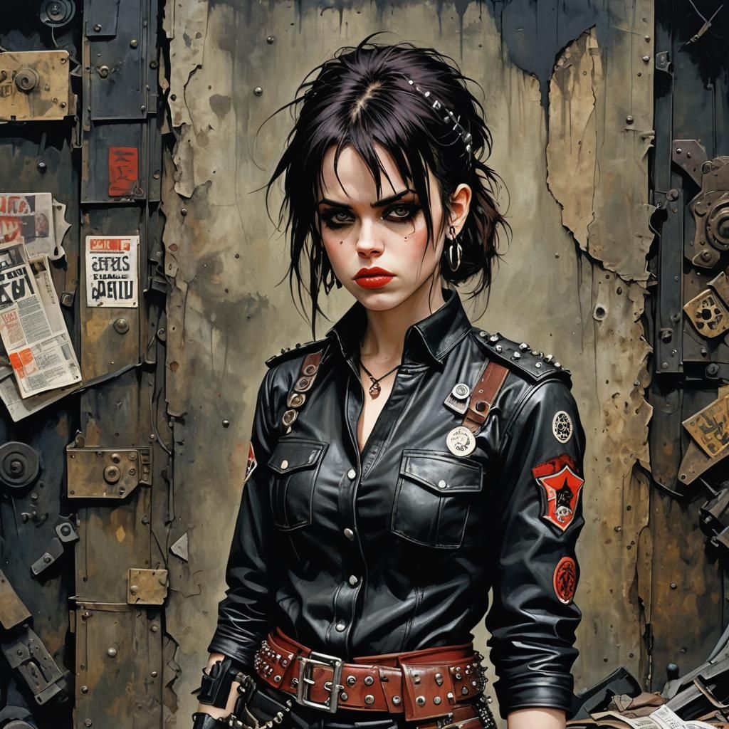 Post-Apocalyptic Fairuza Balk in Underground Comix Style